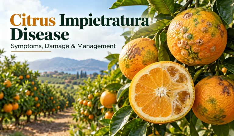 Round and irregular rind lesions caused by Citrus Impietratura disease